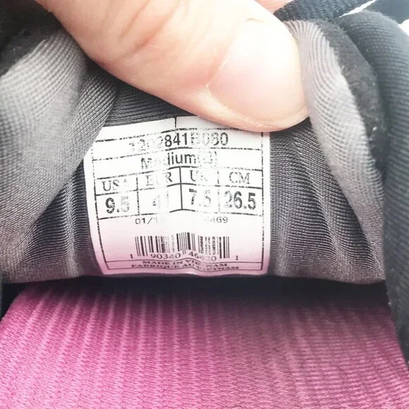 BROOKS Adrenaline 19 Black Purple Athletic Running Sneaker Trainer Shoe Size 9.5 - Picture 8 of 9